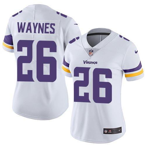 Women 2019 Minnesota Vikings #26 Waynes white Nike Vapor Untouchable Limited NFL Jersey->women nfl jersey->Women Jersey